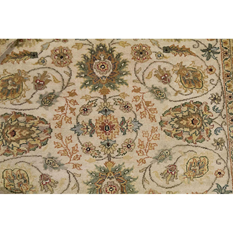 Hand-Knotted High-Quality Cream and Beige Area Rug