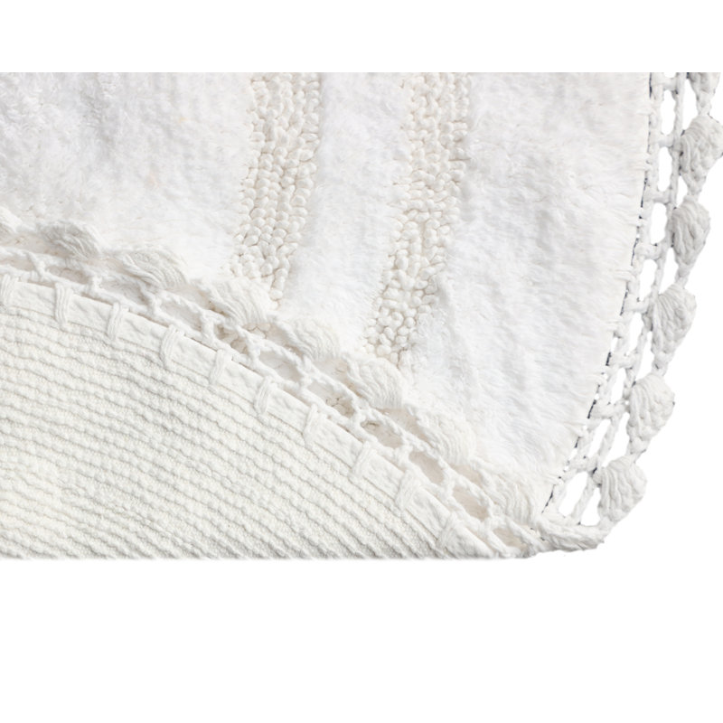 Tapis pour salle de bain Akifumi, Blanc