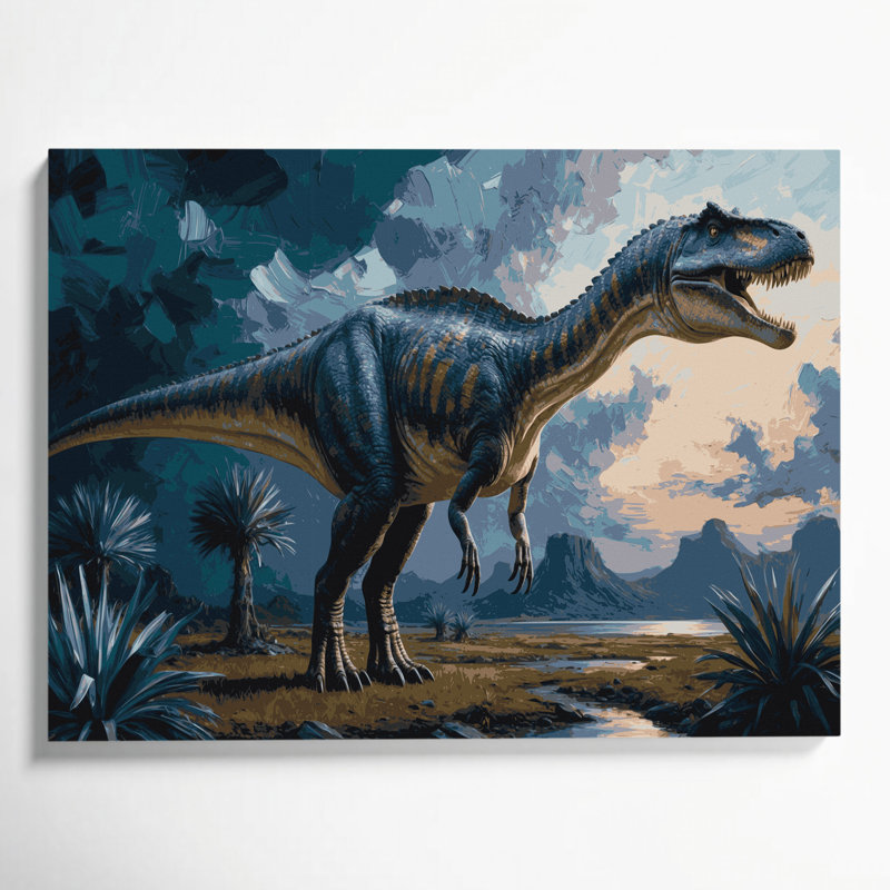 «Dinosaur Seismosaurus Gray», art mural sur toile, H 12 po x l 18 po