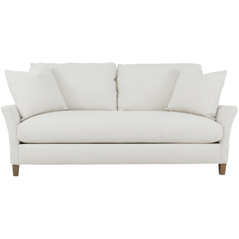 Sofa en cuir avec accoudoirs évasés de 81 pouces, Espresso, Perle 1181