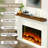Fireplace Mantel,72" Wood Floating Fireplace Shelves,Wall Mounted Wooden Display Shelving,Handcrafted Wood Brack,Natural Mantels Over Fireplace, 72" X 8" X 3"-Dark Chocolate-121418354-121418351
