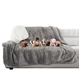 PETMAKER Waterproof Dog Blanket - 60x70-Inch Reversible Sherpa Dog Blanket for Couch, Bed, or Car - Protects from Spills, Stains, or Pet Fur