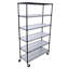 Étagère à 6 niveaux en fil métallique robuste, capacité totale de 6 000 lb, certifiée NSF, noire, 18 po x 48 po x 82 po-130134706