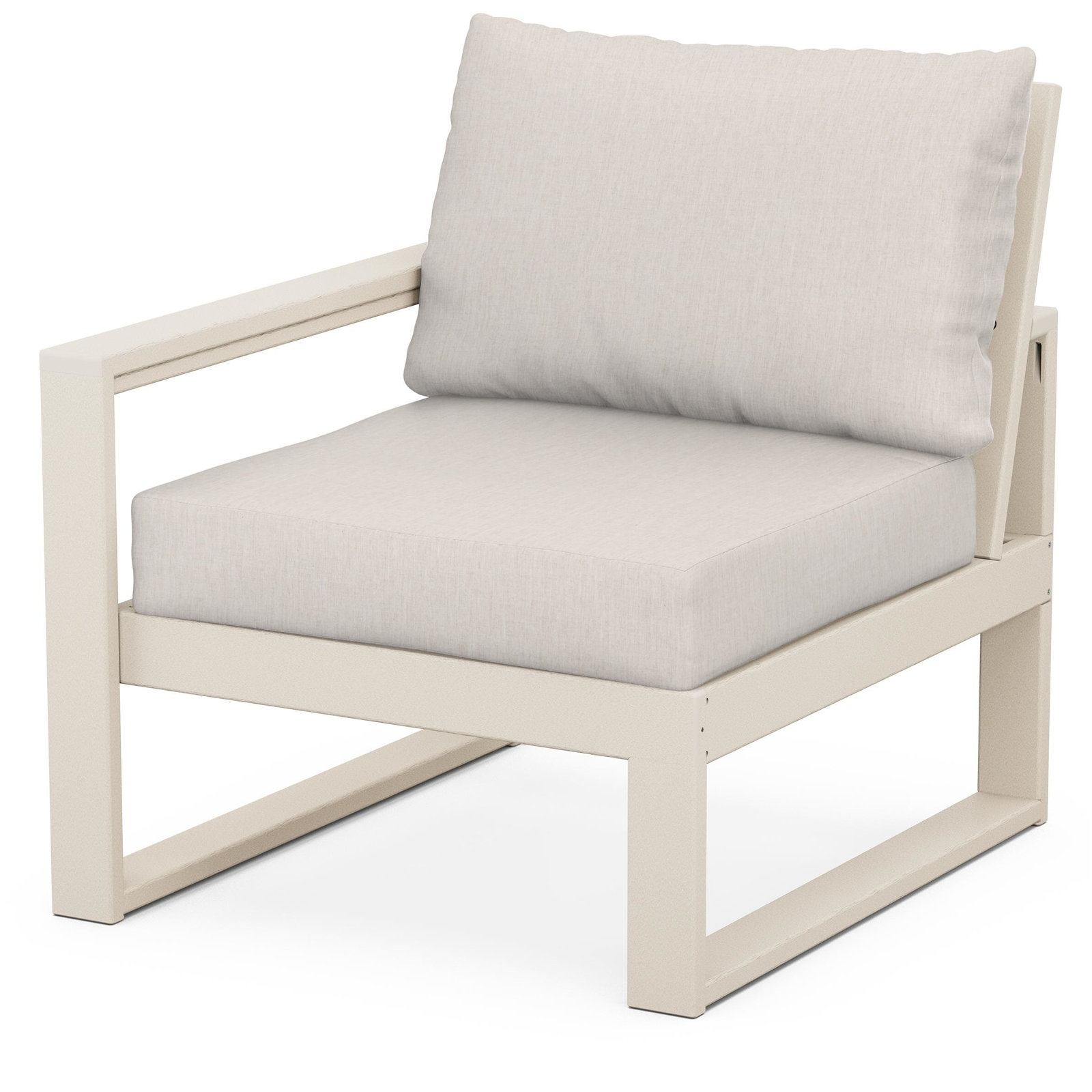 POLYWOOD Outdoor Lounge Chair, Mahogany, Cast Ash