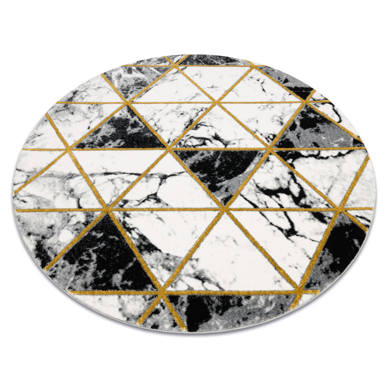 Round Roan Geometric Area Rug, Round 200cm