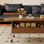 Table basse mobile ovale réglable