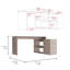 Bureau d'ordinateur moderne en L avec rangement ouvert et fermé - gris clair-293036827