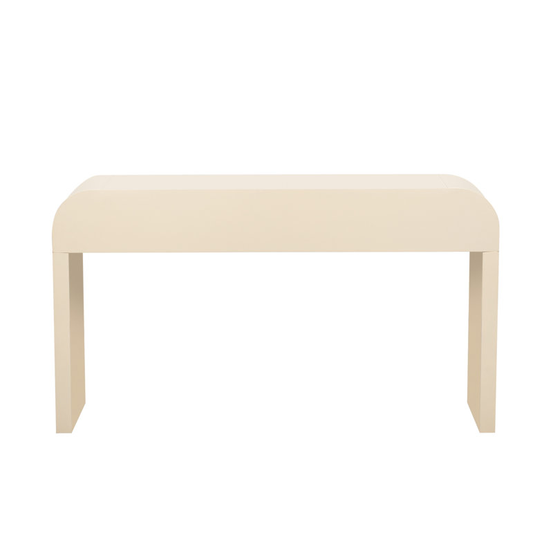Modern Console Table With 2 Storage Drawers, Fluted Entryway Table, Rounded Silhouette, Apricot Cream | Gift Idea, Cream