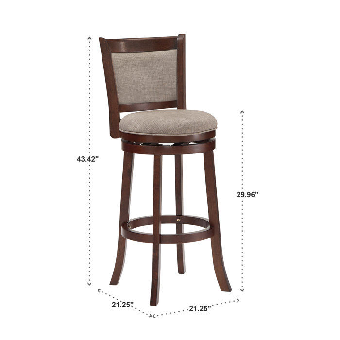 Andover Mills™ Leda Swivel Upholstered Counter Stool & Reviews | Wayfair