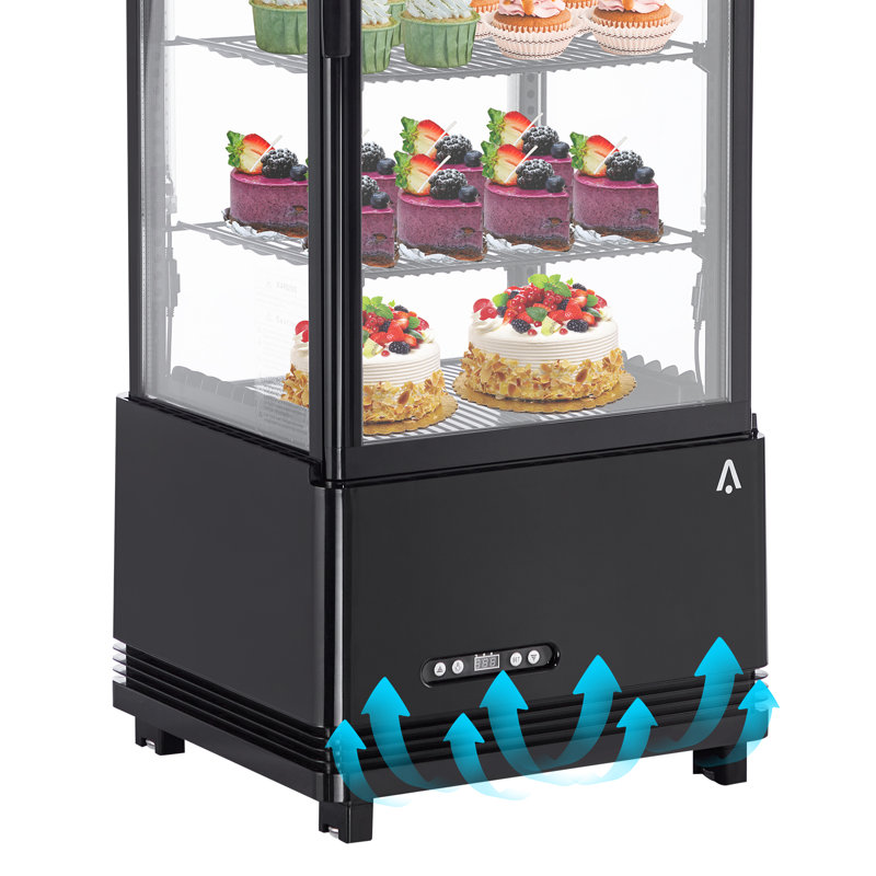 Vitrine réfrigérée commerciale pour comptoir 3,5 pi³ / 98L, Noir