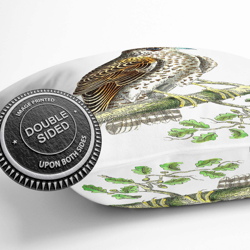 Brown Falcon Square Throw Cushion, 55cm H x 55cm W x 20cm D