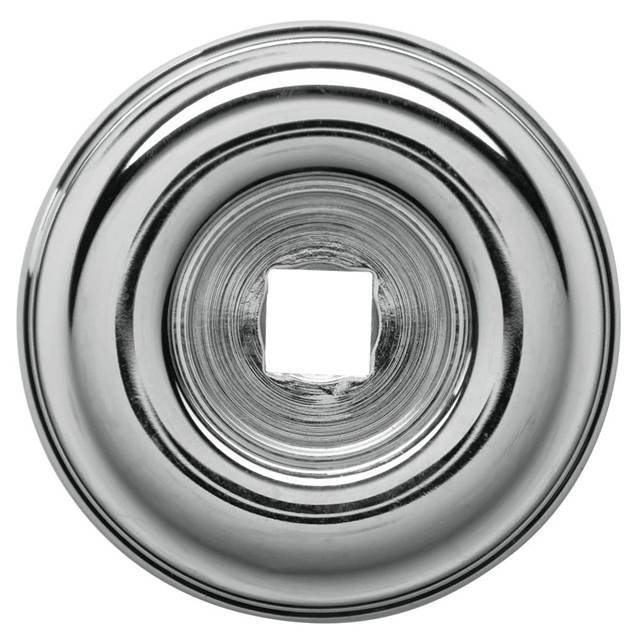 Knob Backplate, 1.5" H x 1.5" W x 0.1" D, Bright Chrome