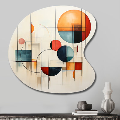 «Brixton - Minimalisme, art mural asymétrique en métal, reproduction d'art moderne de forme unique