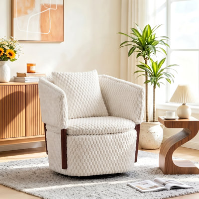 Swivel Barrel Chair