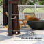 Outsunny 3 x 3(m) Hardtop Gazebo Canopy 7mm Double-Tier Roof Brown