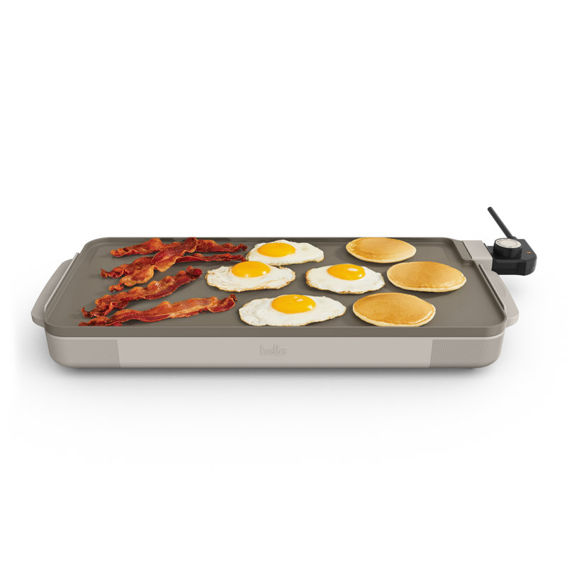 Bella 10 X 20 In Ceramic Griddle, Oatmilk