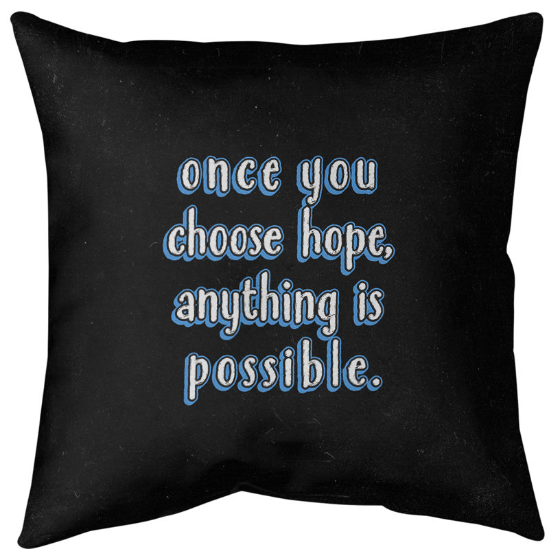 Coussin de sol choisissez Hope, H 28 po x l 28 po, Bleu
