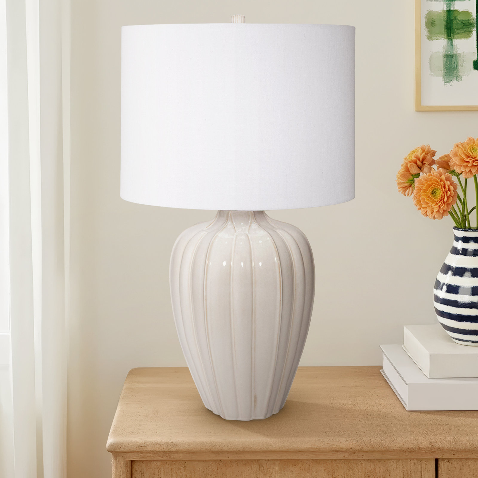 Linen Ceramic Table Lamp
