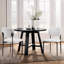 Chaise rembourrée en tissu Sherpa, chaise d'appoint avec dossier pour salle à manger, cuisine, salon, blanc-998846945