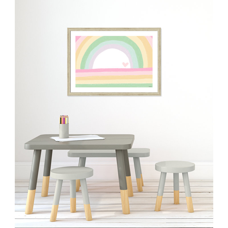 Décoration murale pour enfants, H 26,5 po x l 36,5 po x P 0,63 po, Beige Flat Framed