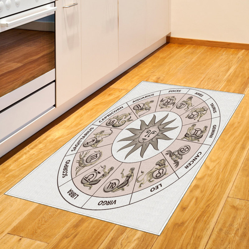 Astrology High Density Long Fiber Poly Threads Decorative Area Rug Carpet, Rectangle 2'7" x 5'