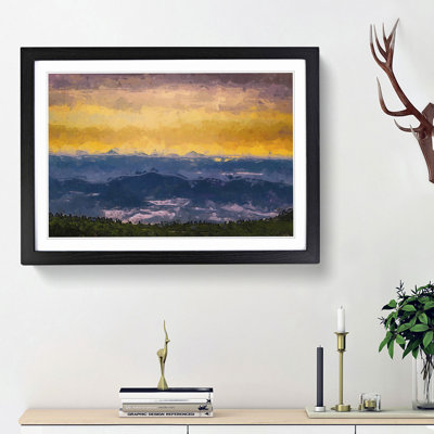 Mountain View in North Carolina in Abstract - Picture Frame Painting Print