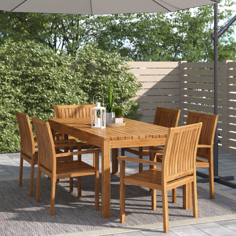 Ensemble repas pour 6 personnes Arvia, 30" H x 78,25" L x 36,5" L