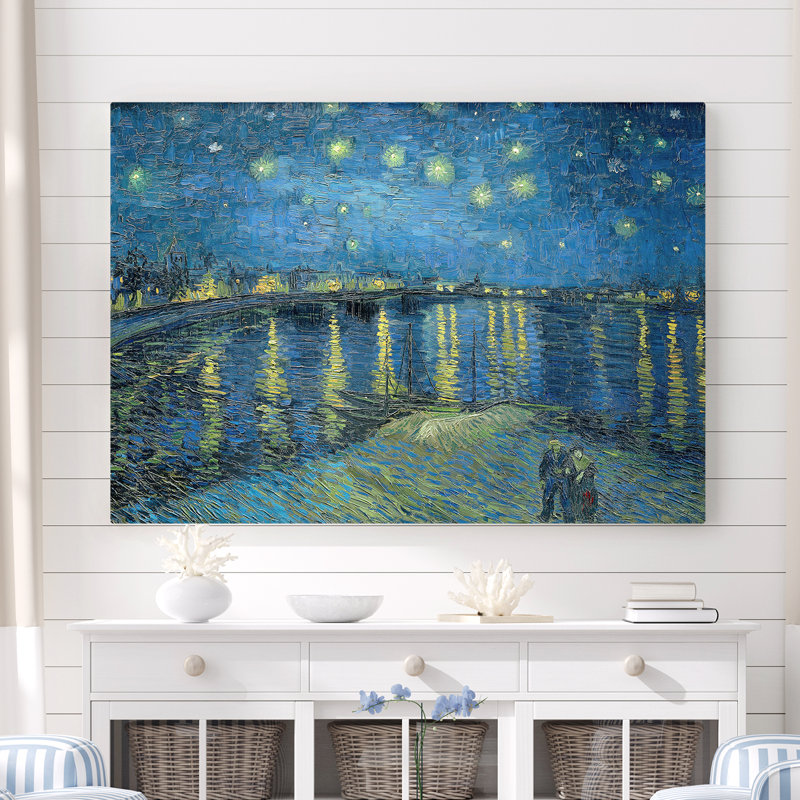 «Adamsville The Starry Night» par Vincent Van Gogh, reproduction d'art sur toile tendue, H 24 po x l 36 po x 1,5 po