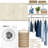 65''W Laundry Cabinet With 2 Doors & Shelves, Reversible Build-In Medicine Cabinet With Shelf Towers-109906163