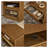 Mid Century Modern Nightstand with Charging Station, 2 Drawers & Open Shelf, Farmhouse End Table with Glass Drawer Dresser for Living Room, Bedroom, Dorm - Light Walnut-202431035