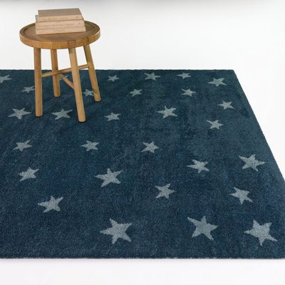 Kepler Blue Kids Star Scatter Area Rug