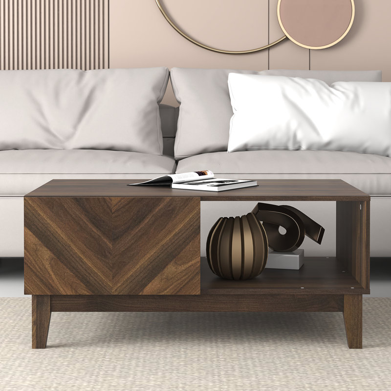 Cartwright Coffee Table with Storage, Rowal Walnut