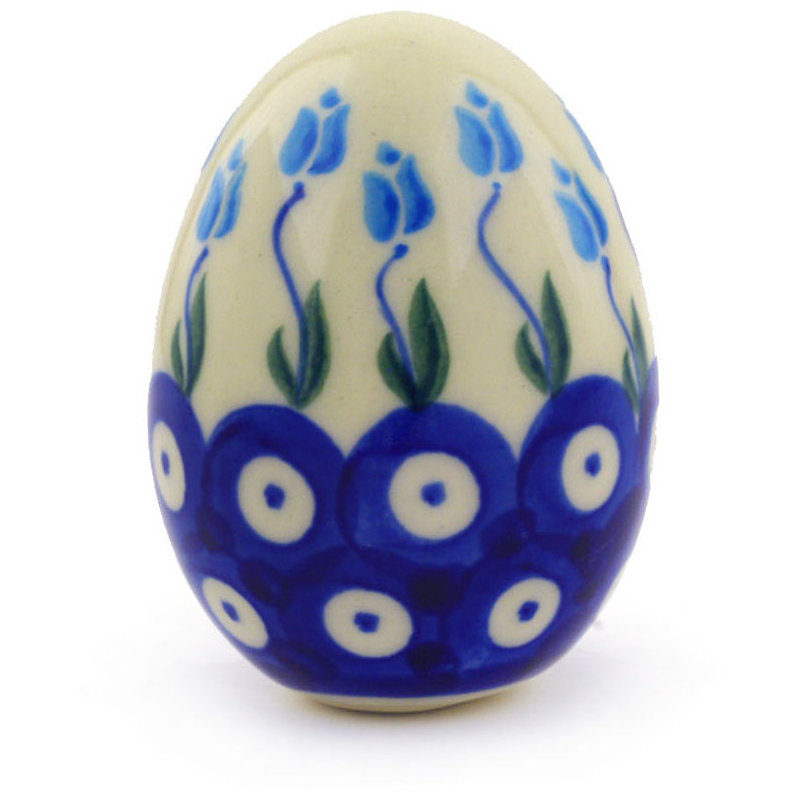 Figurine oeuf en céramique polonaise