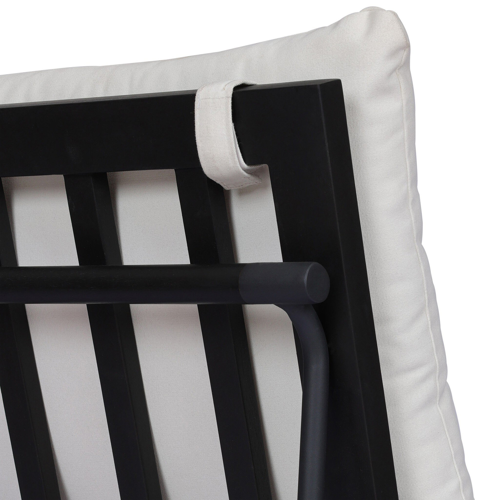 Nabi Premium All-Weather Wicker Outdoor Dining Side Chair with Cushion, Black