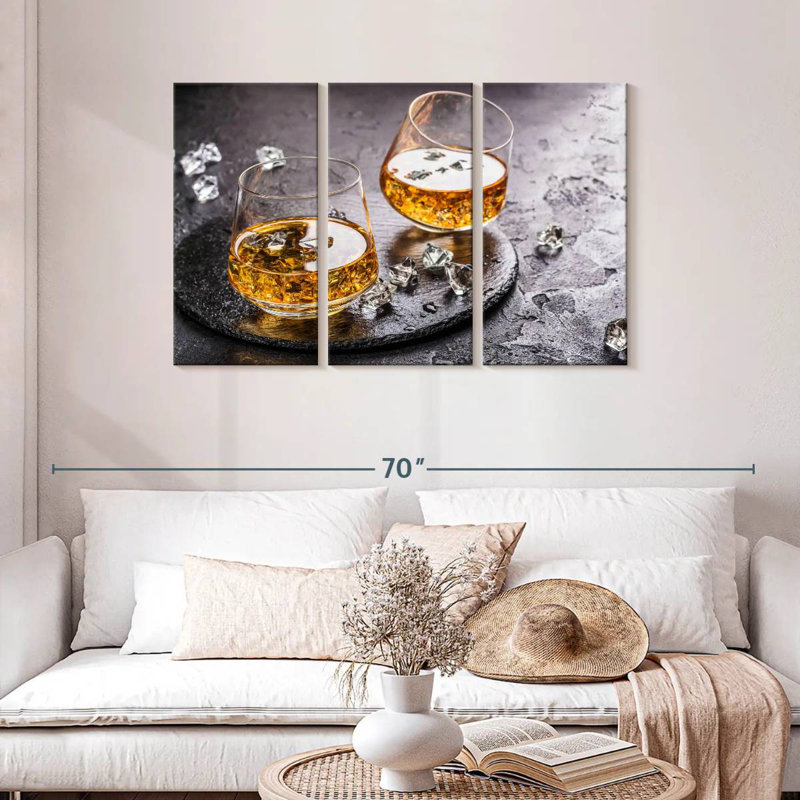 Yarlin Cognac On Ice, 28" H x 45" W
