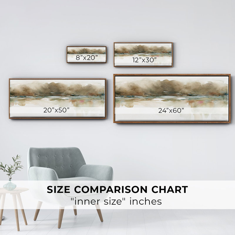 Softer Reflections- Framed Canvas, 20" H x 50" W