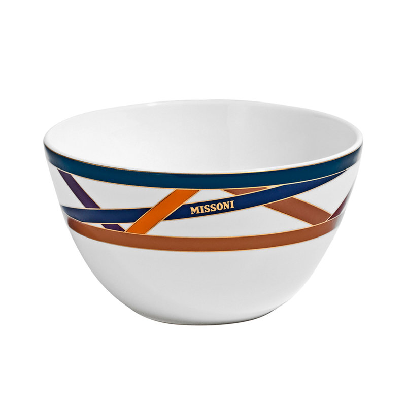 Missoni Rice Bowls NASTRI Set Of 2  Multicolor Diam. 4.5", H 2.3"
