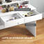 Vanity Table with LED Mirror, Makeup Desk with 2 Drawers, Black-1845355475