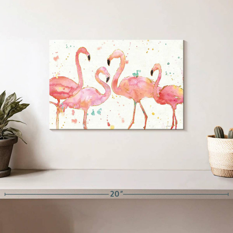 Flamant rose I, H 8 po x l 12 po
