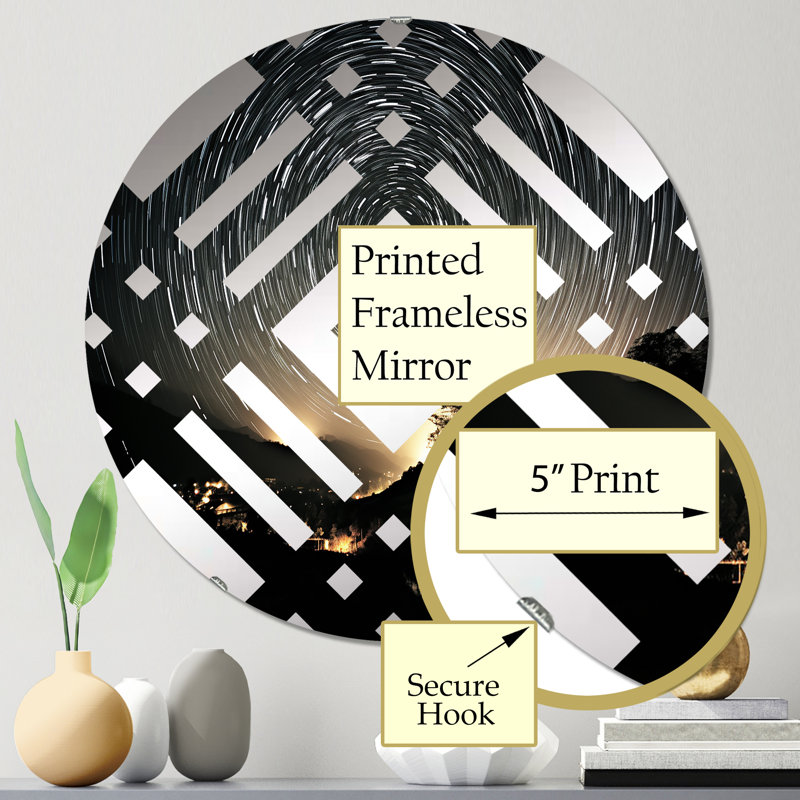Aquavion - Miroir décoratif diamant, 23,6 po x 23,6 po