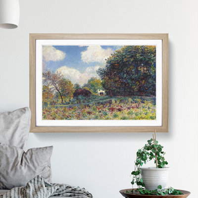The Road in the Woods by Alfred Sisley - Framed Print