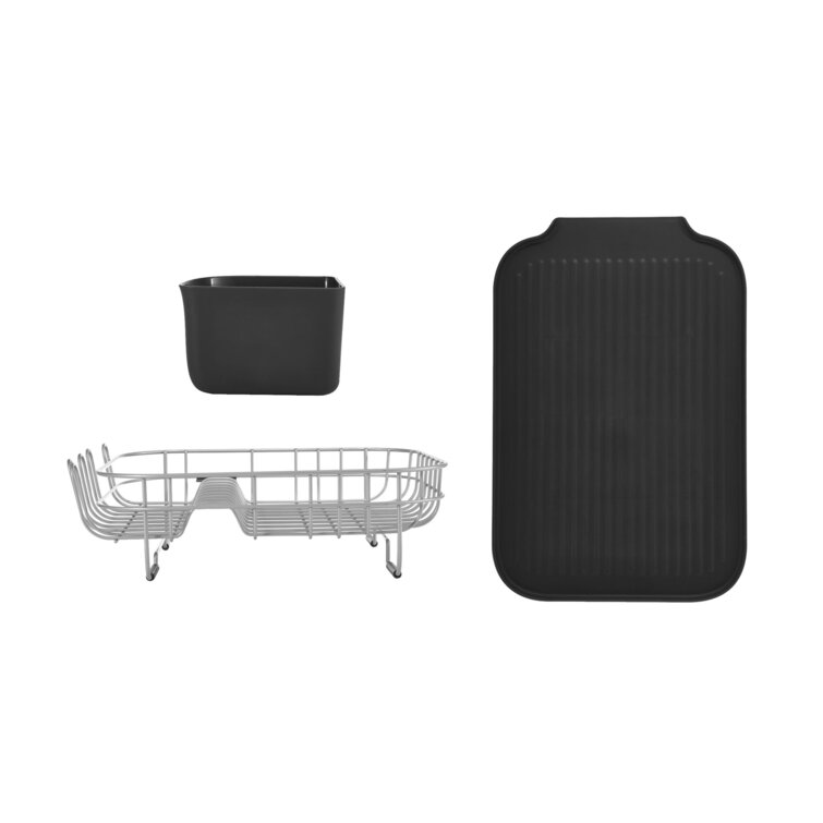 Kitchenaid Low Profile Powder Coated Dish Drying Rack in Charcoal Gray 