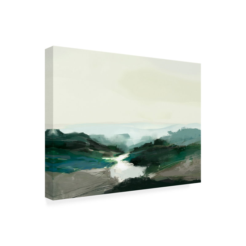 " Wrapped Canvas Wall Art - Dan Hobday 'Highland View' Wall Art For Living Room, Bedroom, Or Office Décor - 19x14 " by Dan Hobday