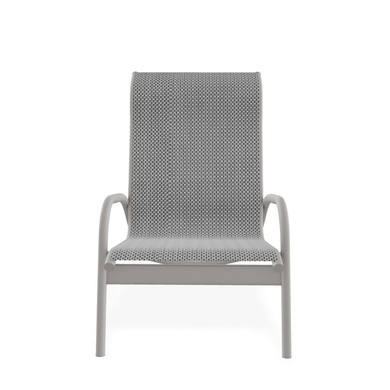 Gardenella Patio Chair, Nickel, Warm Gray