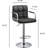 Contemporary Adjustable Swivel Arm Bar Stool With Cushion (No Including  Table)-440238340