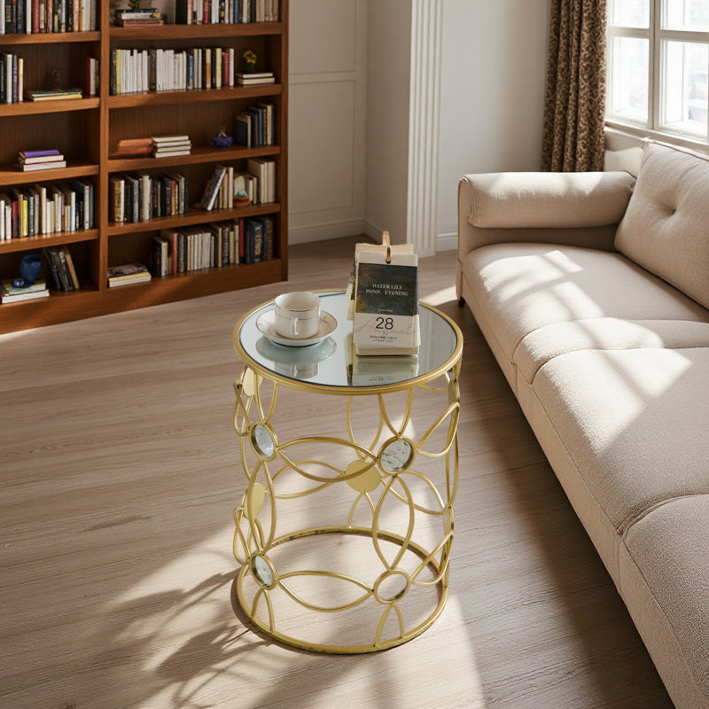 Table d'appoint Modern [Structure en métal + plateau miroir]