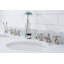 Embassy Stone Oval Console Bathroom Sink with Faucet and Overflow-257216118
