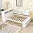 Full Wooden Daybed with Built-in Storage and Charging Station-443781431