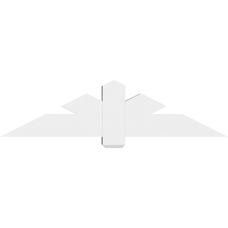 Support de pignon en PVC de qualité architecturale Kennewick, H 15 po x l 60 po (pas: 6/12), P 6 po x F 6 po