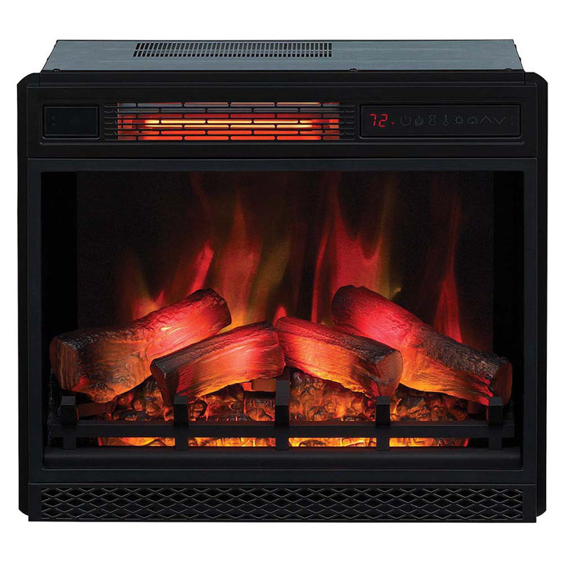 Insertion de foyer électrique SpectraFire Plus, H 20 po x l 23,6 po x P 8,5 po, 3D SpectraFire Plus avec bûches